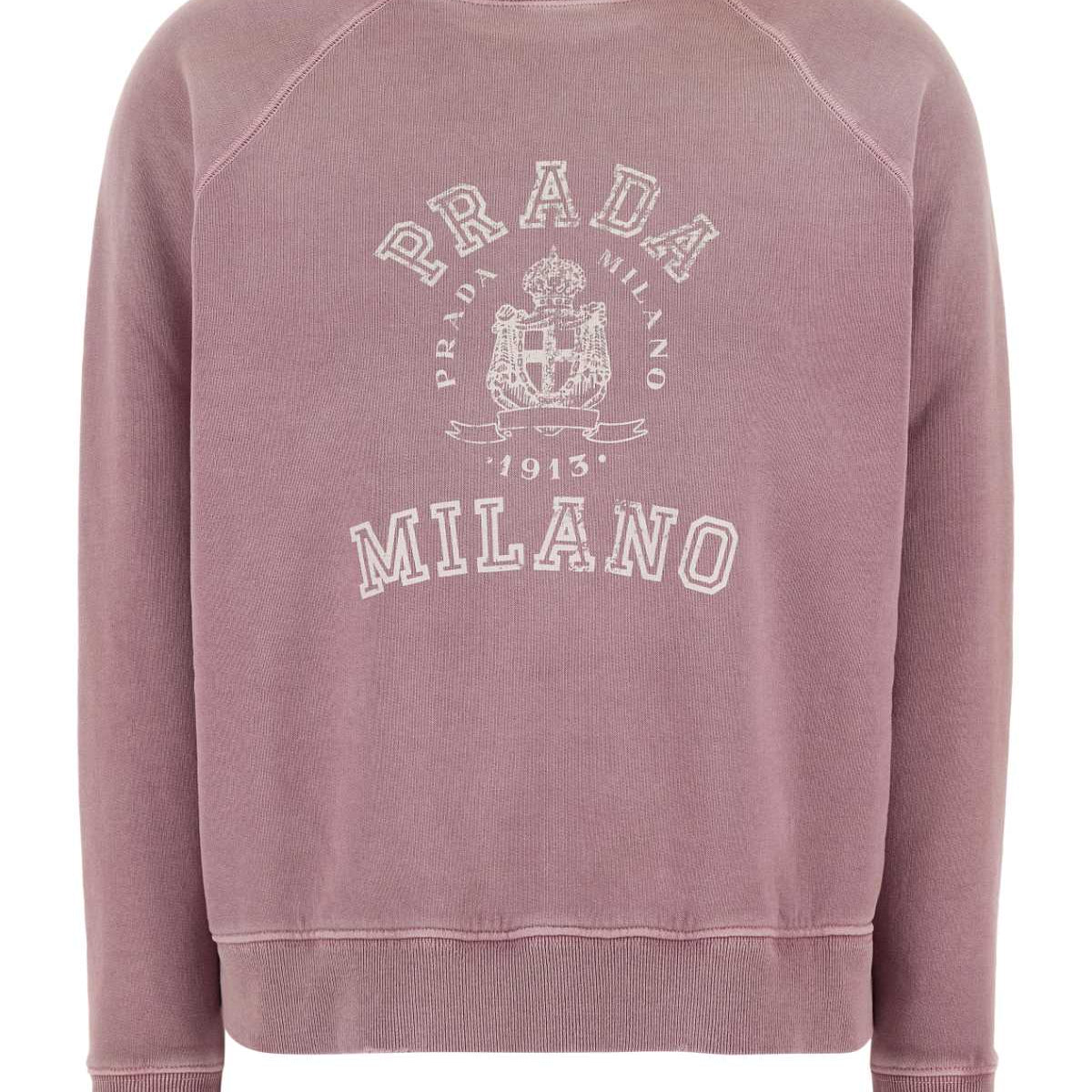 PRADA Distressed Cotton Sweatshirt for Women - SS25
