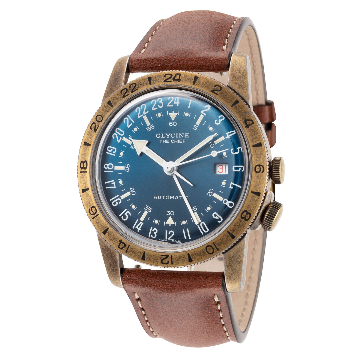 Glycine Men's GL0308 Airman The Chief 40mm Automatic Watch
