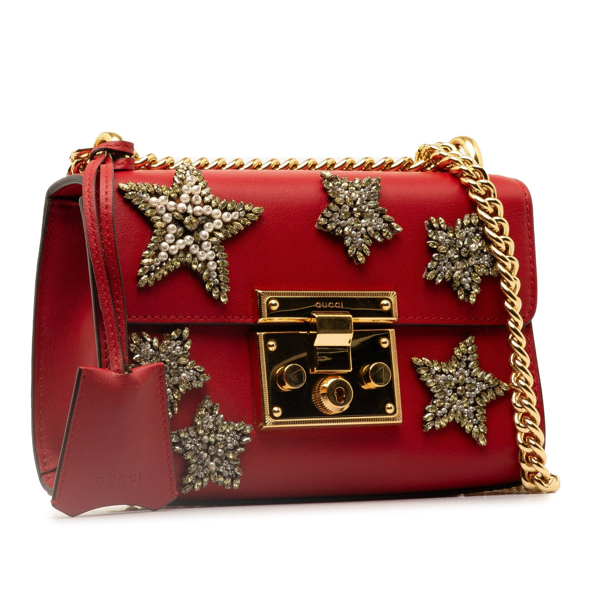 GUCCI Padlock Crystal Embellished Crossbody Bag