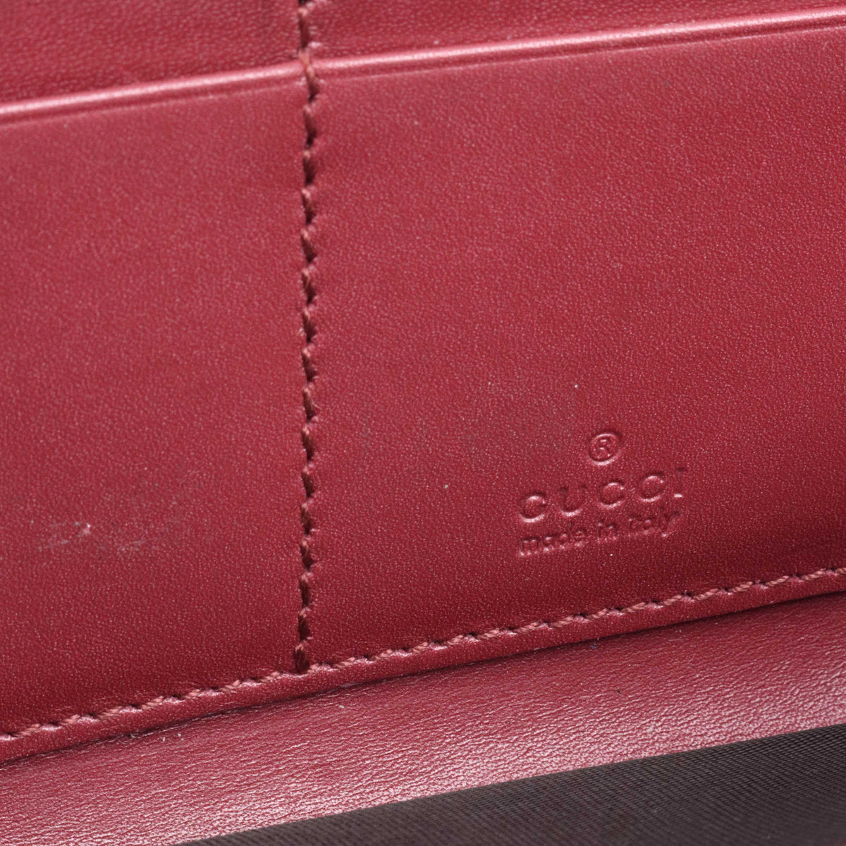 Gucci Metallic Pink Patent Zipped Long Wallet.