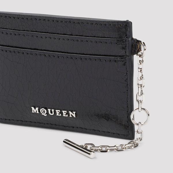 Alexander Mcqueen Leather Sling Card Holder Men