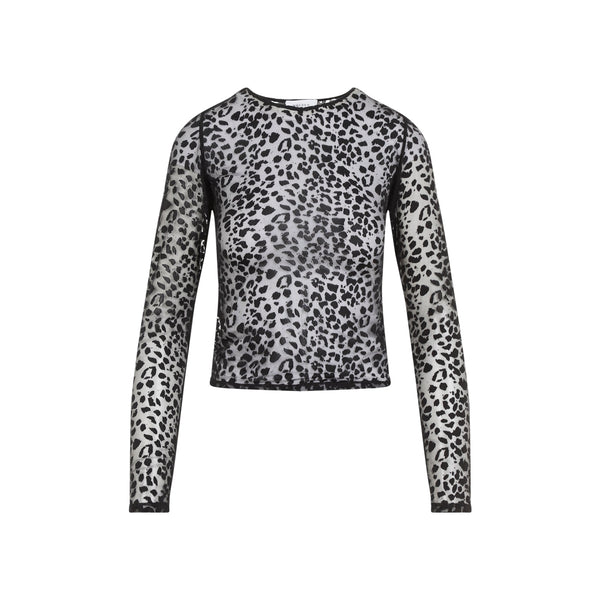 Alexander Mcqueen Leopard Devoré Top Women