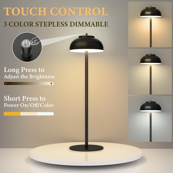 2 Pack Led Cordless Table Lamps Rechargeable,T