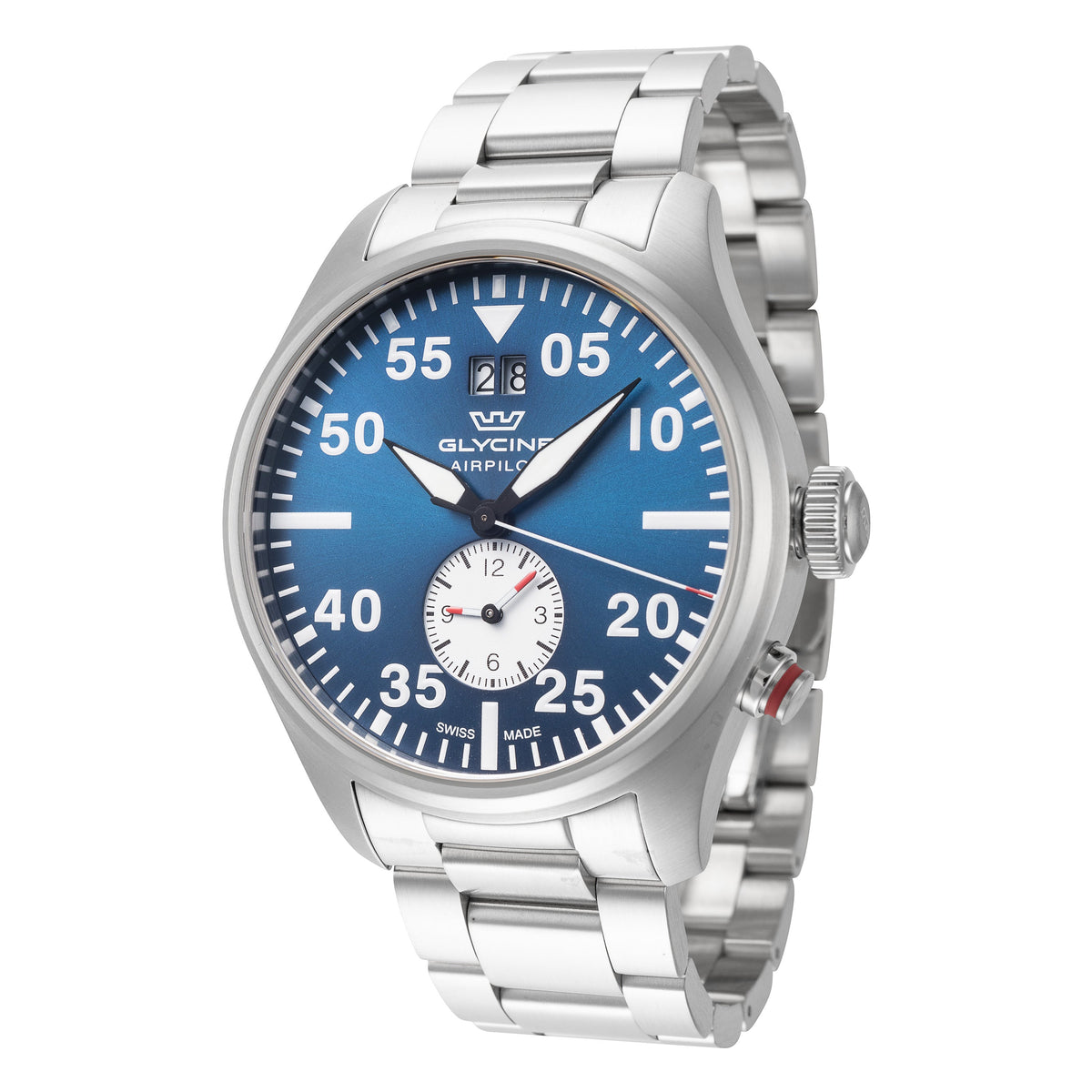 Glycine Men's Airpilot Dual Time 44mm Quartz Watch