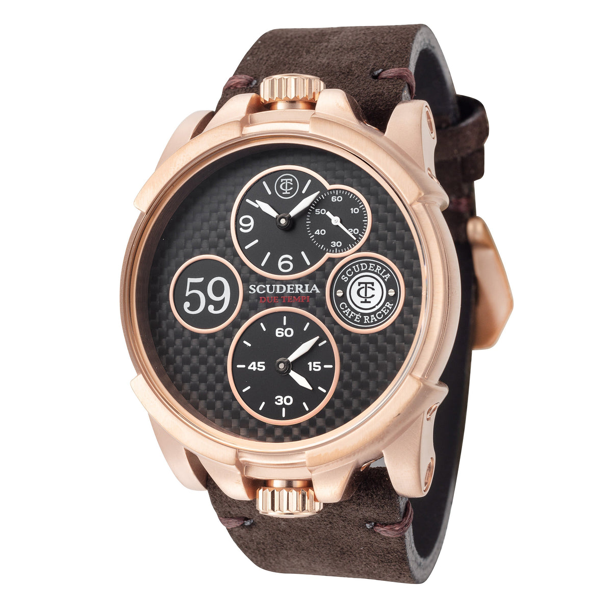 CT Scuderia Men's Due Tempi 44mm Quartz Dual Time Watch