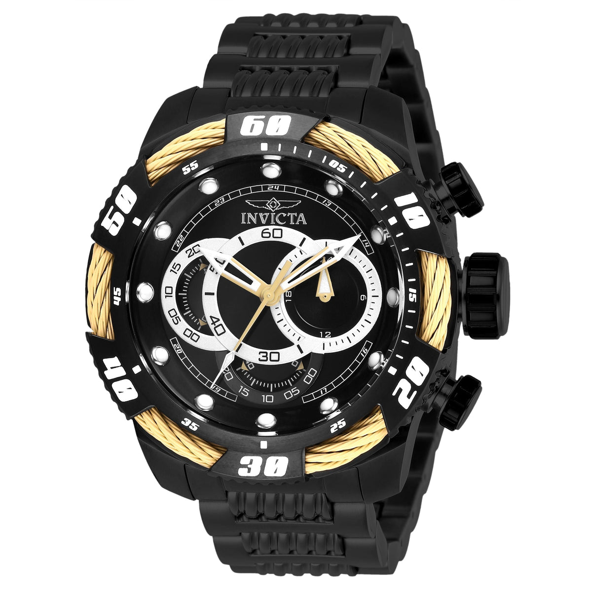 Invicta Men's 50mm Black Dial Quartz Watch