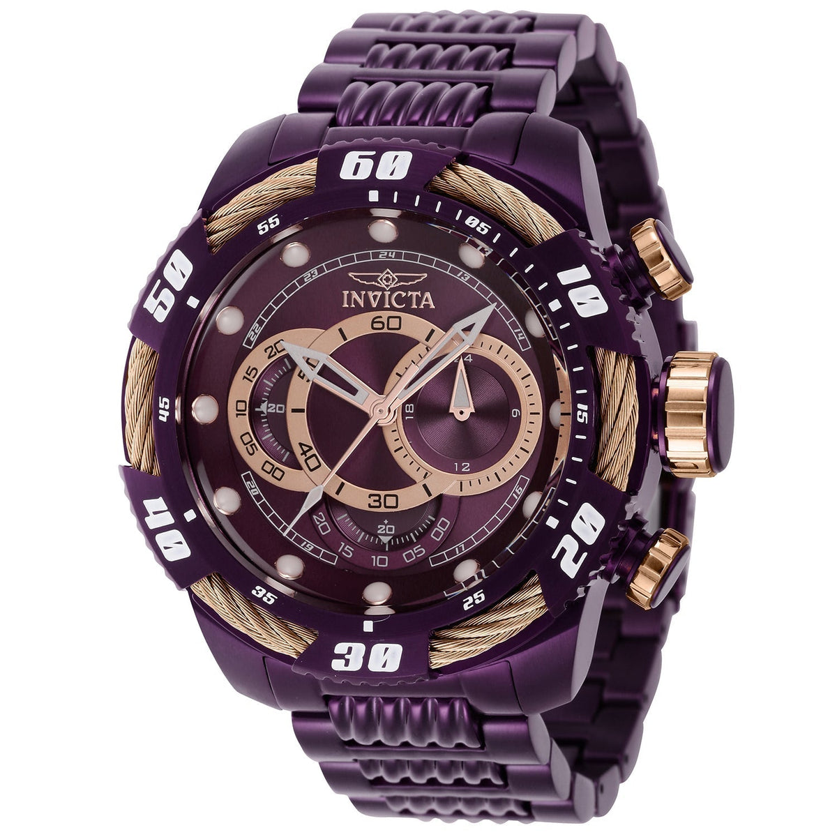 Invicta Men's 50mm Purple Dial Quartz Watch