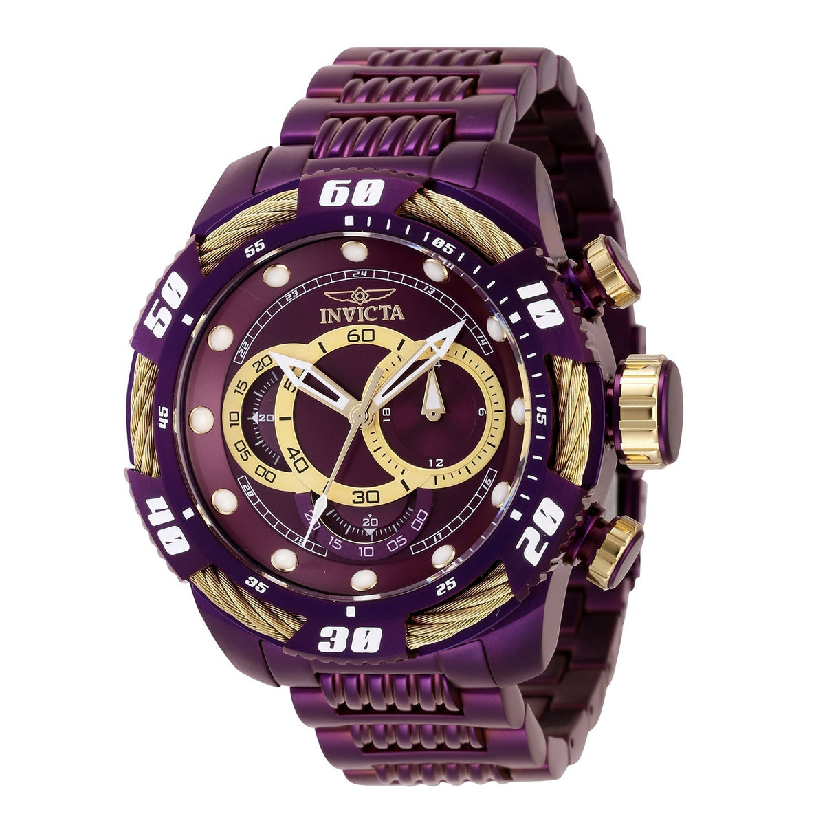 Invicta Men's 50mm Purple Dial Quartz Watch