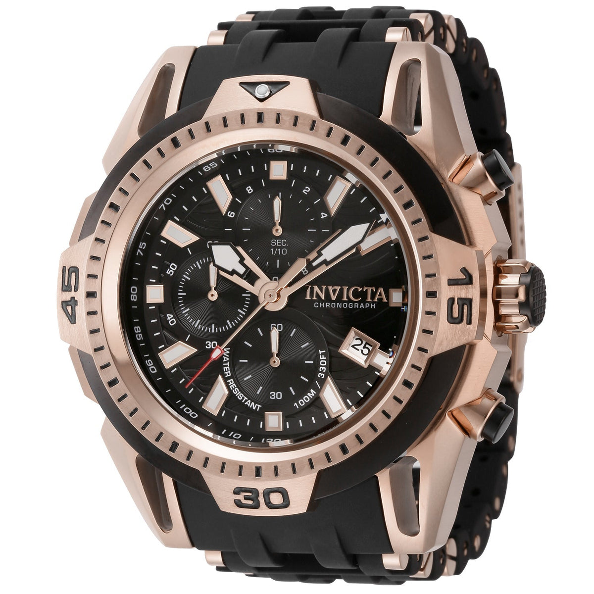 Invicta Men's 52mm Black Dial Quartz Watch