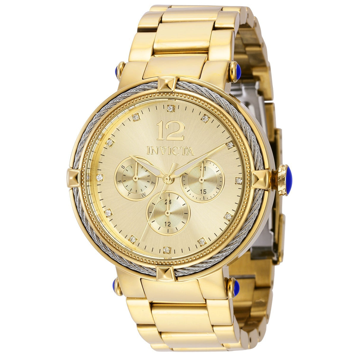 Invicta Men's 42mm Gold Dial Quartz Watch