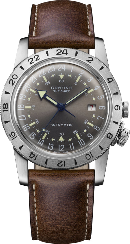 Glycine Men's GL0412 Airman Vintage The Chief Purist 40mm Automatic Watch