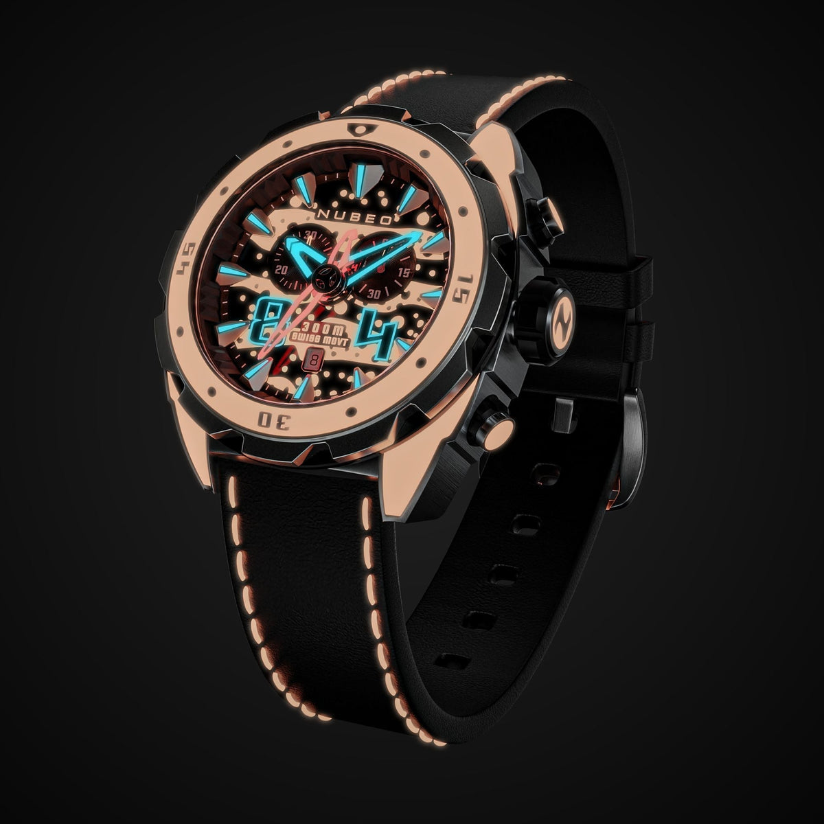 Nubeo Men NB-6057-44 Swell 49mm Quartz Limited Edition Watch