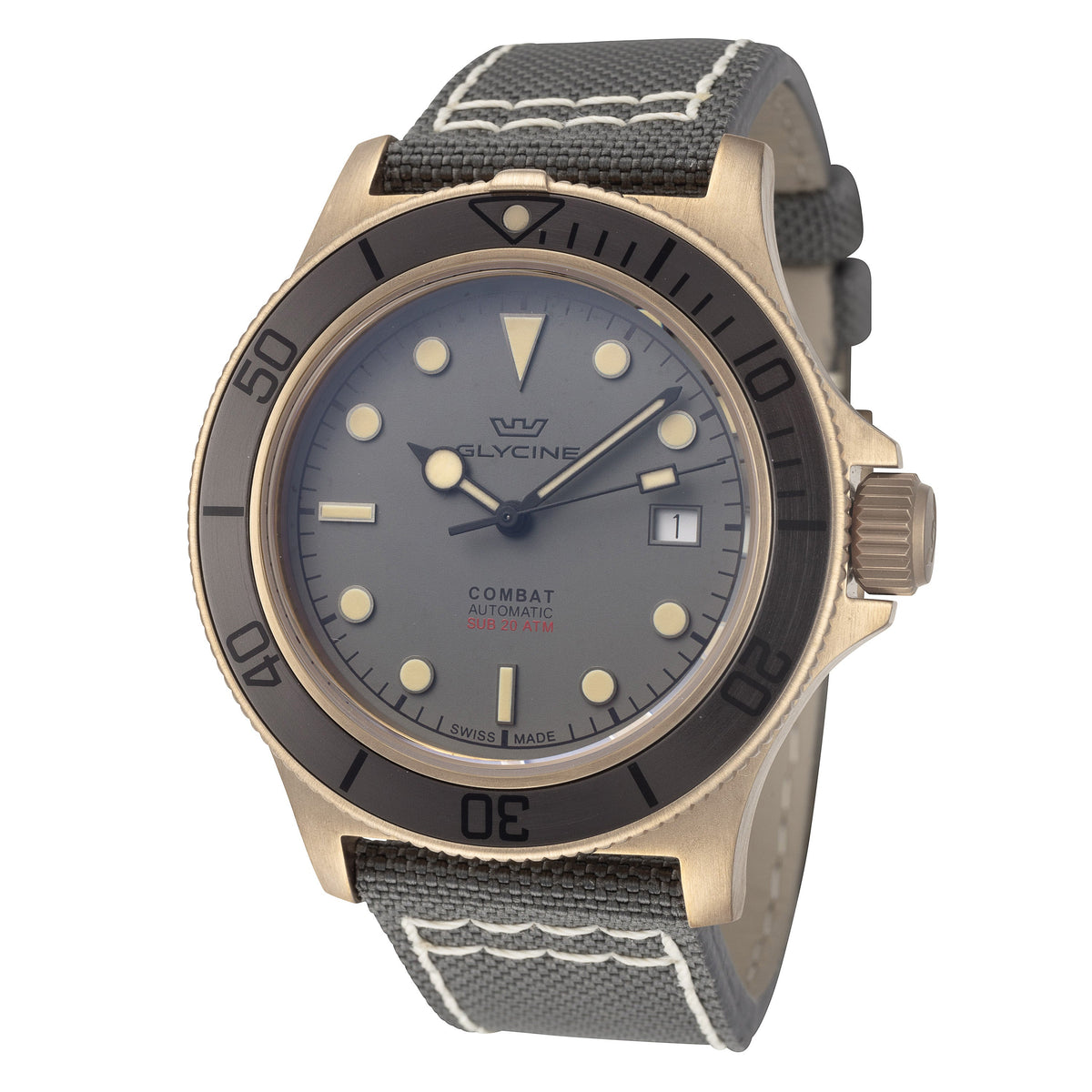 Glycine Men's GL0390 Combat Sub Sport 42mm Automatic Watch