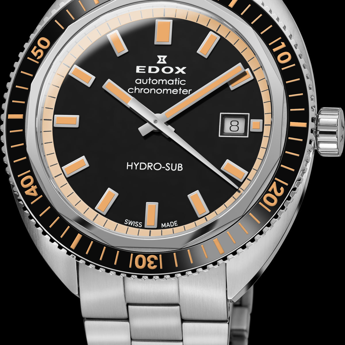 Edox Men 80128-3NBM-NIB Hydro-sub 42mm Automatic Watch