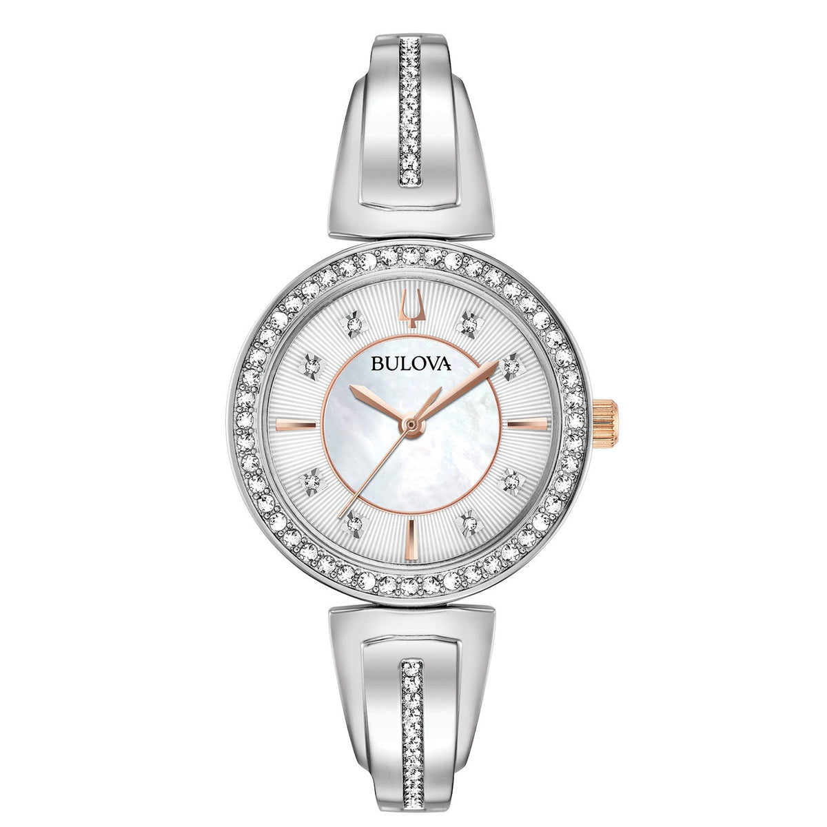 Bulova Women's 98X121 Crystal Gift Set 29.8mm Quartz Watch
