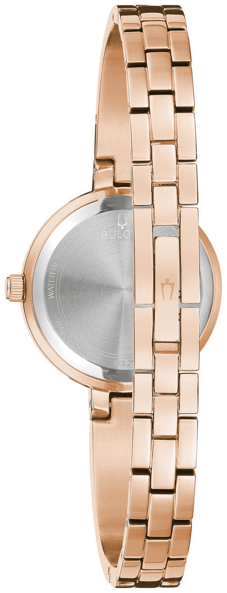 Bulova Women's Classic 26mm Quartz Watch Crystal Bezel 98L298
