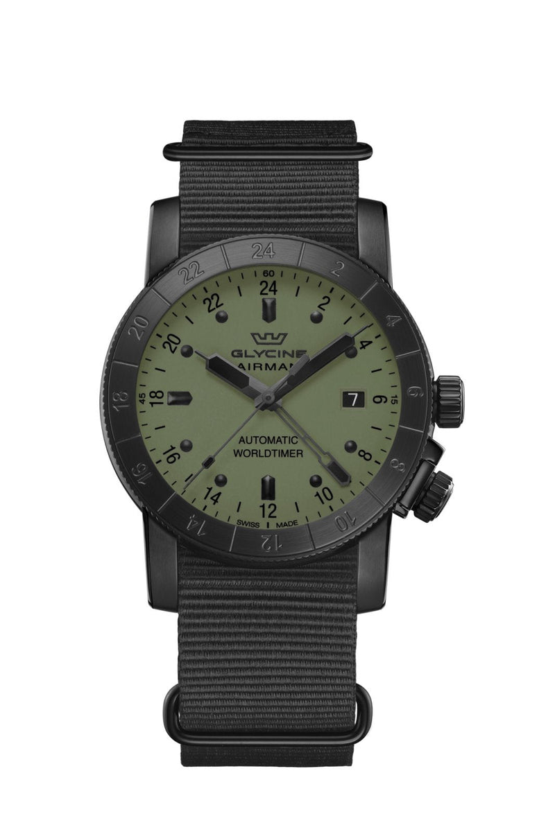 Glycine Men's Airman 42mm Automatic GMT Watch GL0493