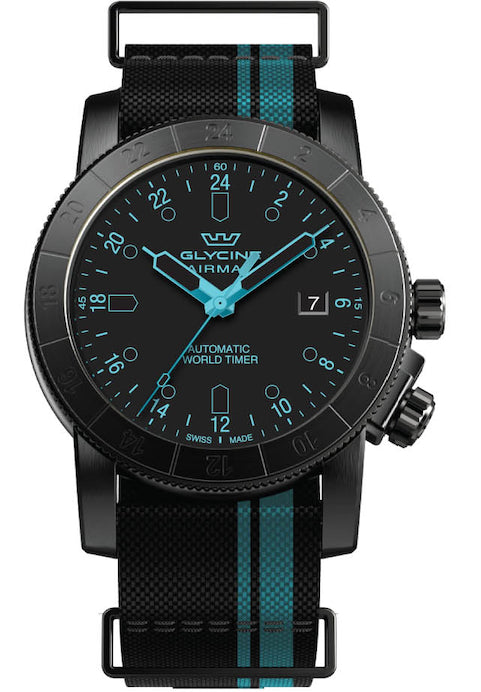 Glycine Men's Airman Purist 42mm Automatic GMT Watch GL0494
