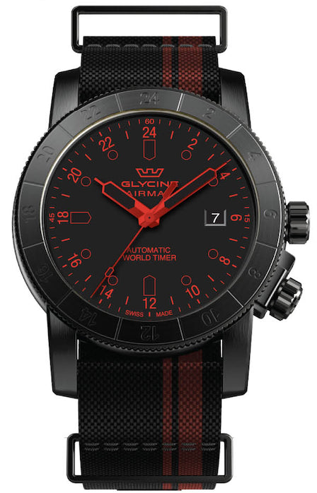 Glycine Men's Airman Purist 42mm Automatic GMT Watch GL0496