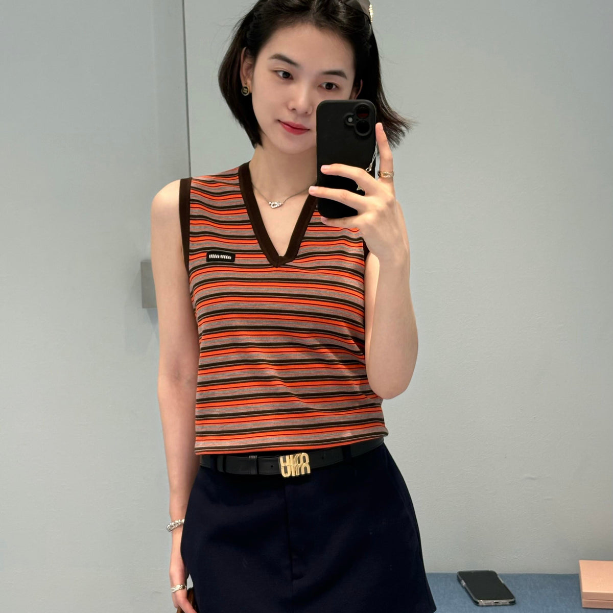 MIU M KNITTED VEST