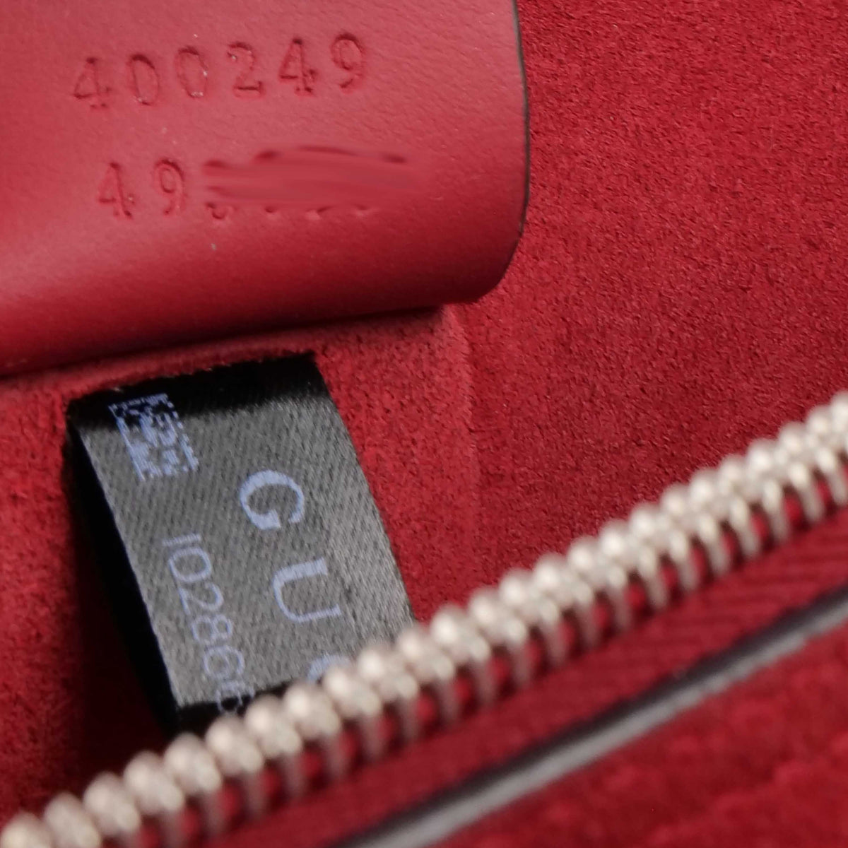 Gucci Small Dionysus GG Supreme With Red Suede Trim.