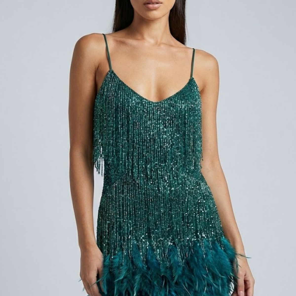 Jane | Feather Mini Dress