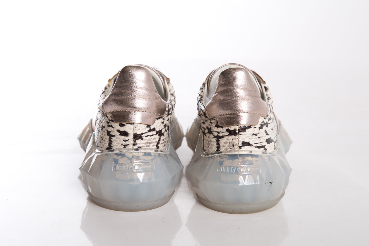 Jimmy Choo Snakeskin Sneakers SZ 37.5
