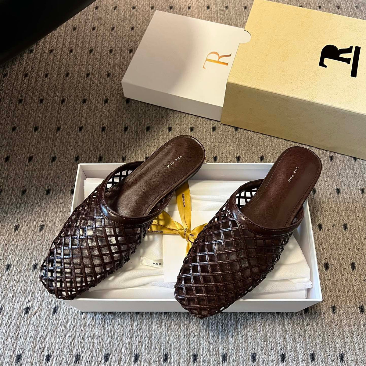 THE ROW LEATHER MULES