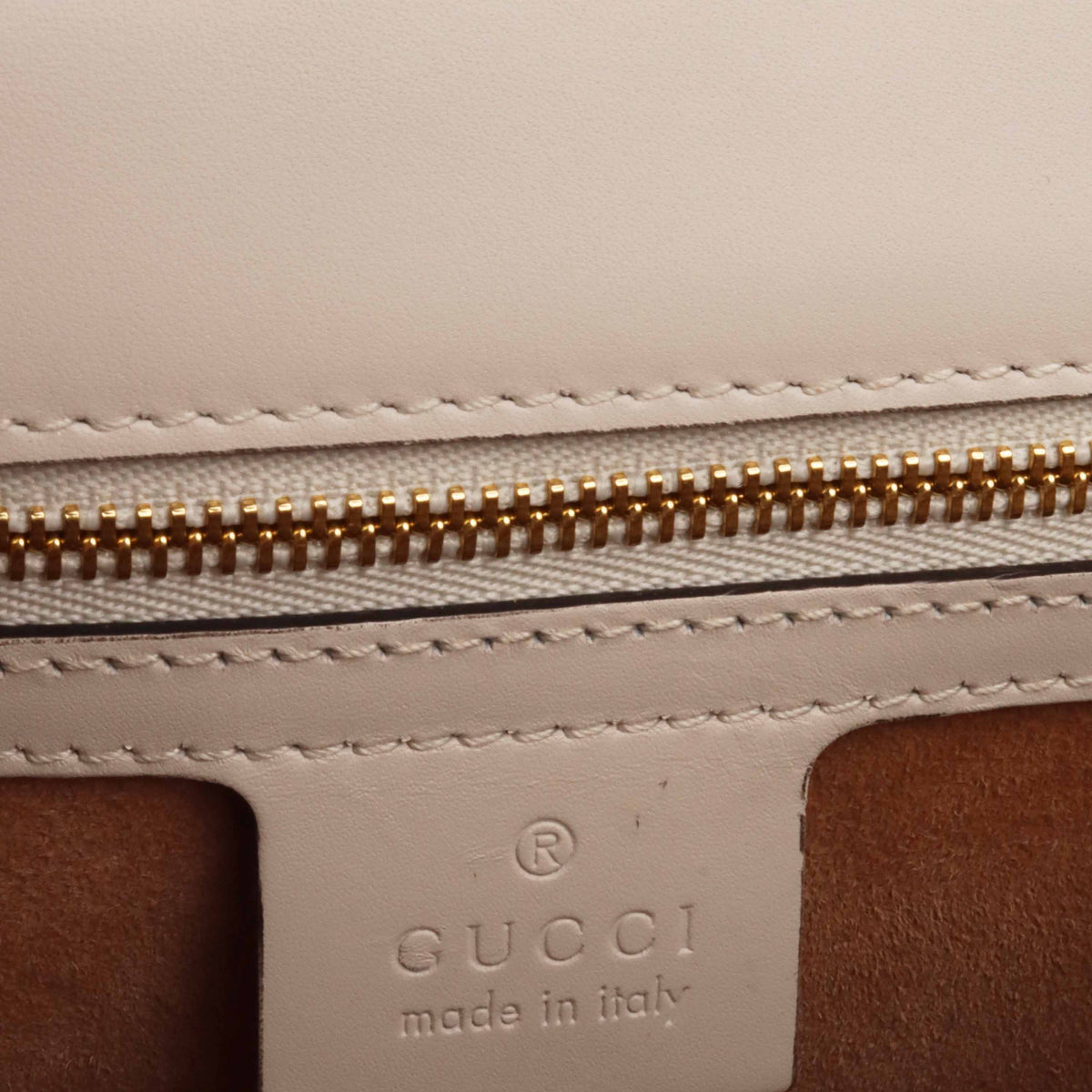 Gucci Small White Sylvie Bag.