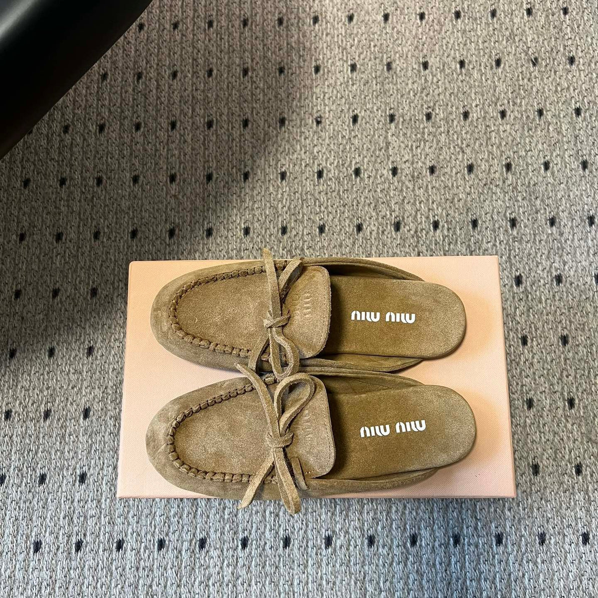MIU M SUEDE MULES