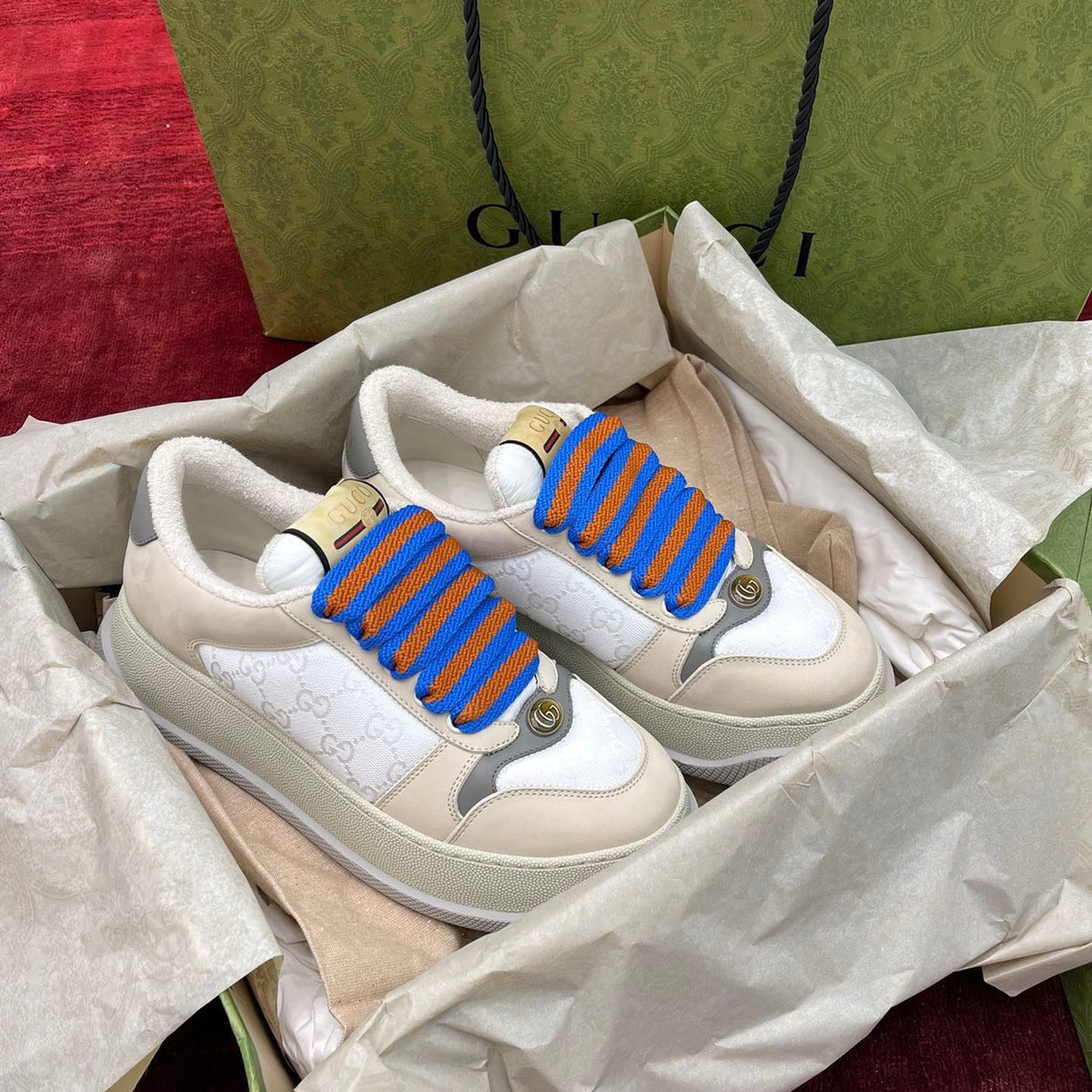 GG SCREENER LEATHER SNEAKERS