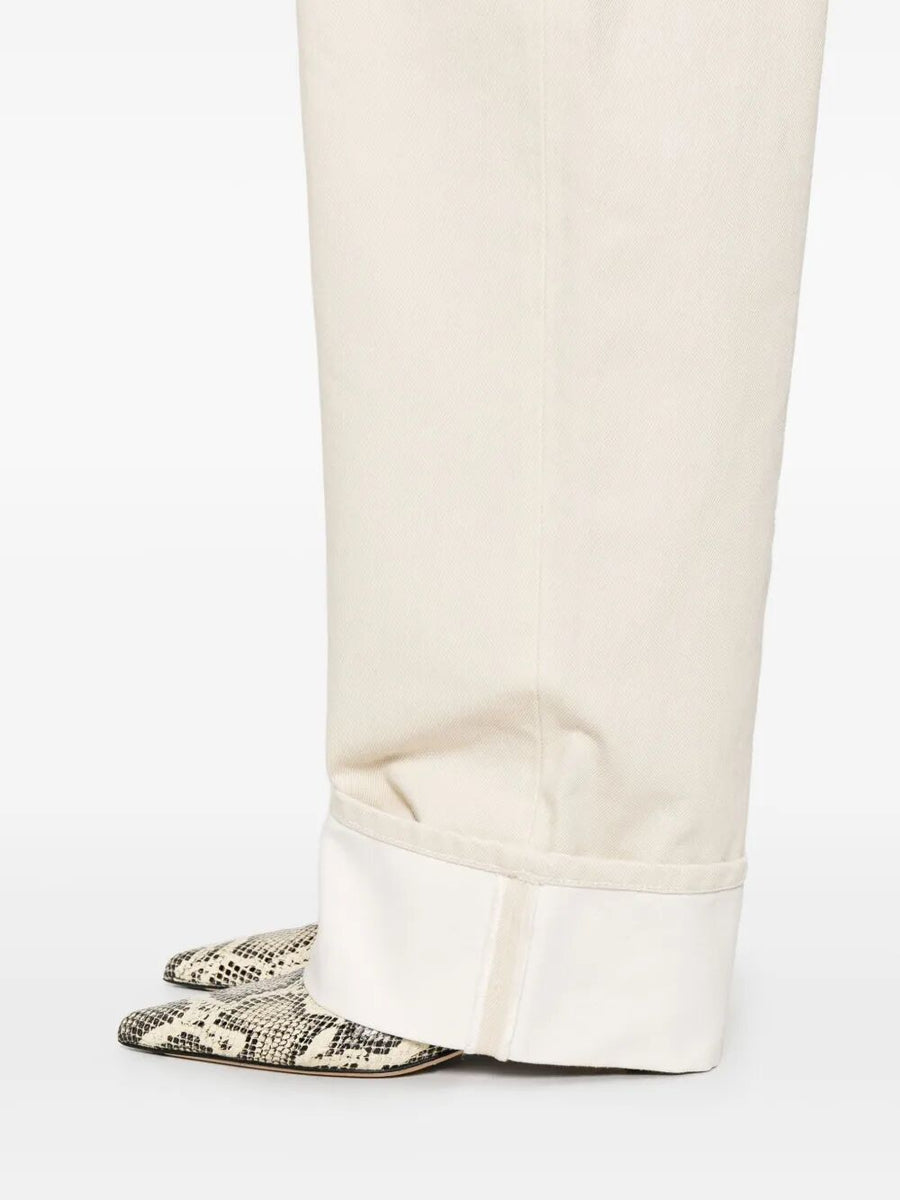 Bottega Veneta Women Back Print Straight Leg Jeans
