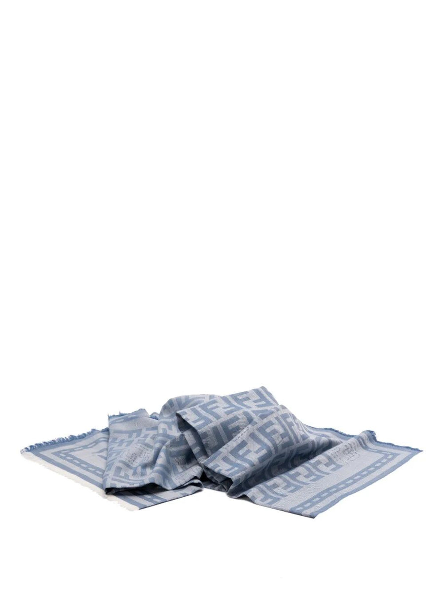 Fendi Women Ultra-Lightweight Wool Ff Shawl