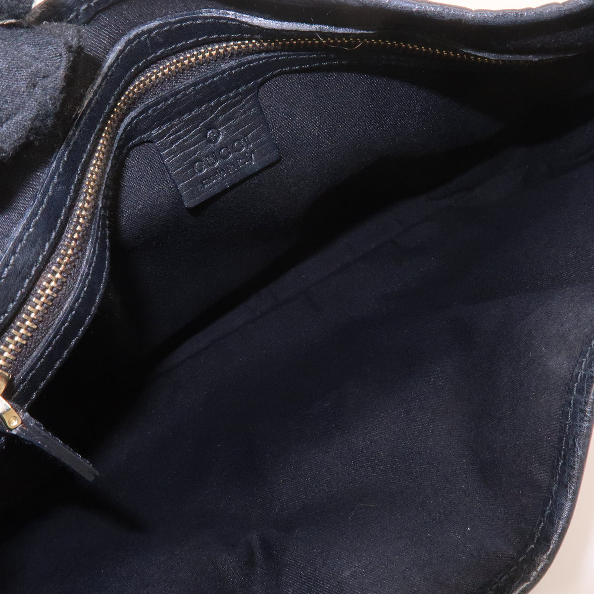 GUCCI Sherry GG Canvas Leather Shoulder Bag Black 130779
