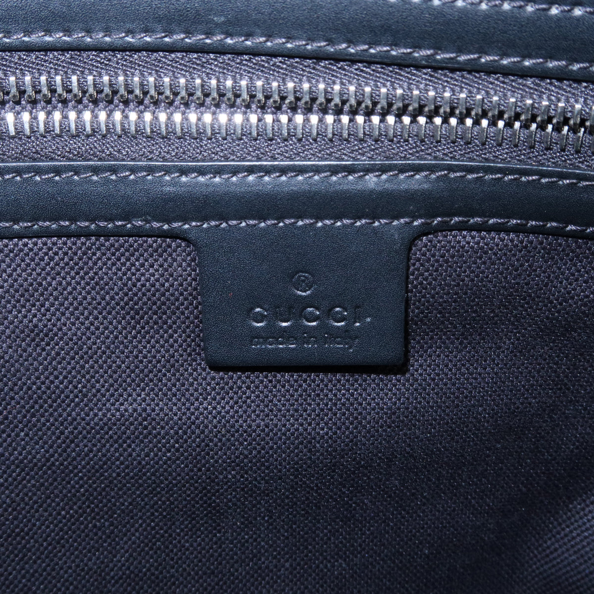 GUCCI Sherry GG Supreme Leather Shoulder Bag Black 474139