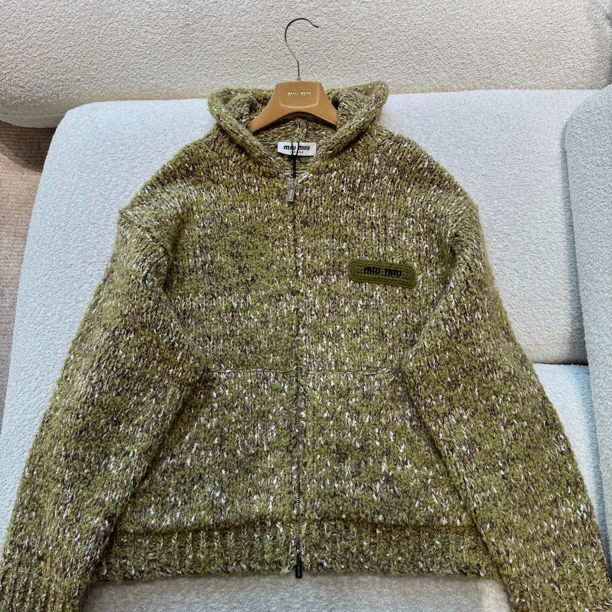 MIU M ZIP CARDIGAN