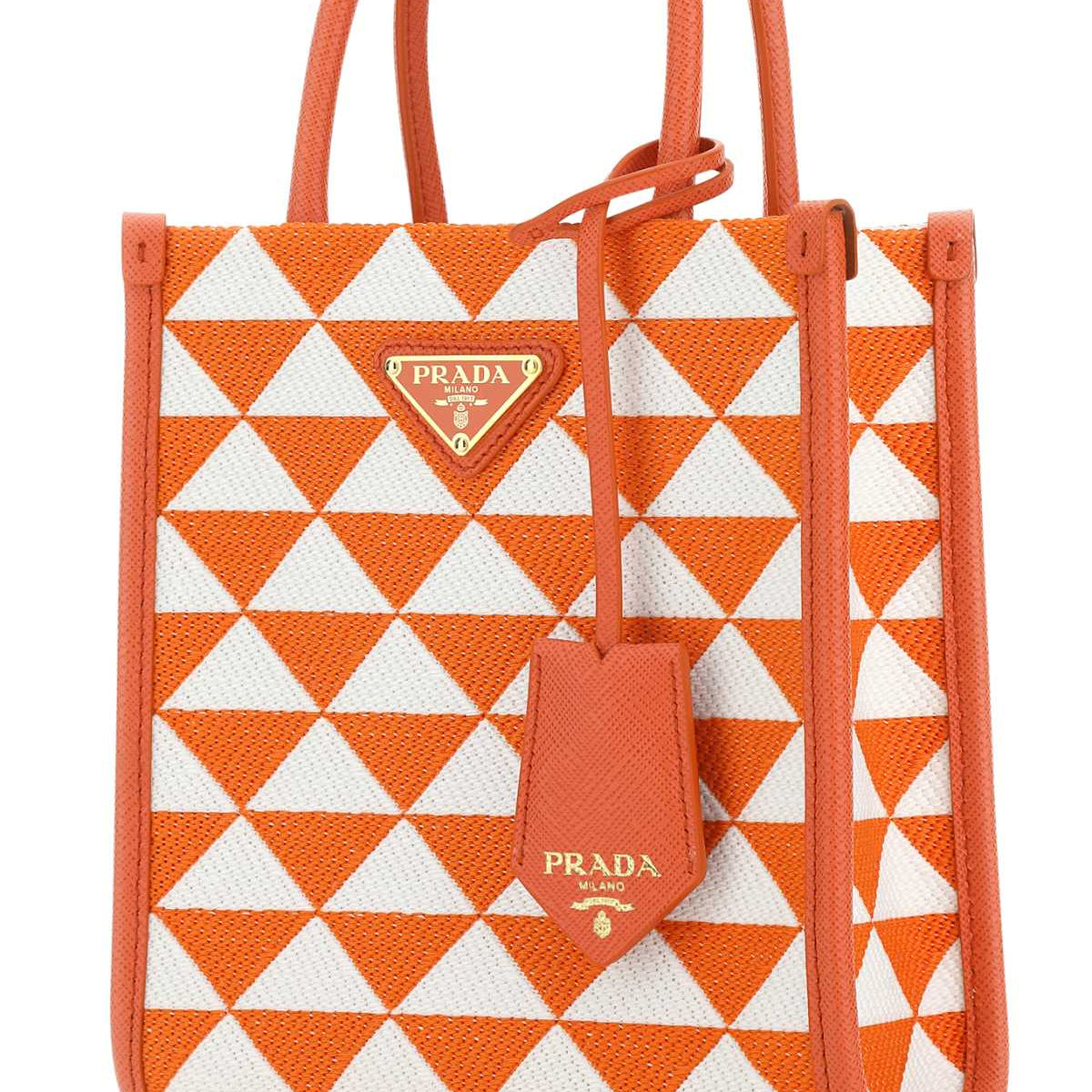 PRADA Mini Embroidered Fabric Handbag