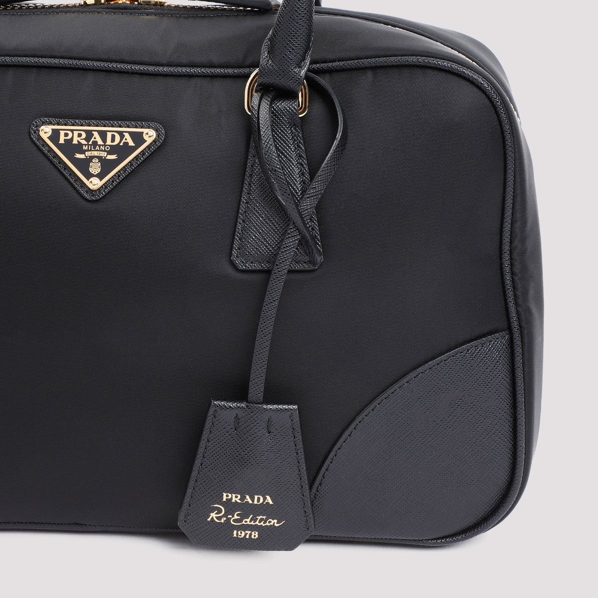 PRADA Recycled Mini Bauletto Handbag - 35cm x 21cm x 10cm