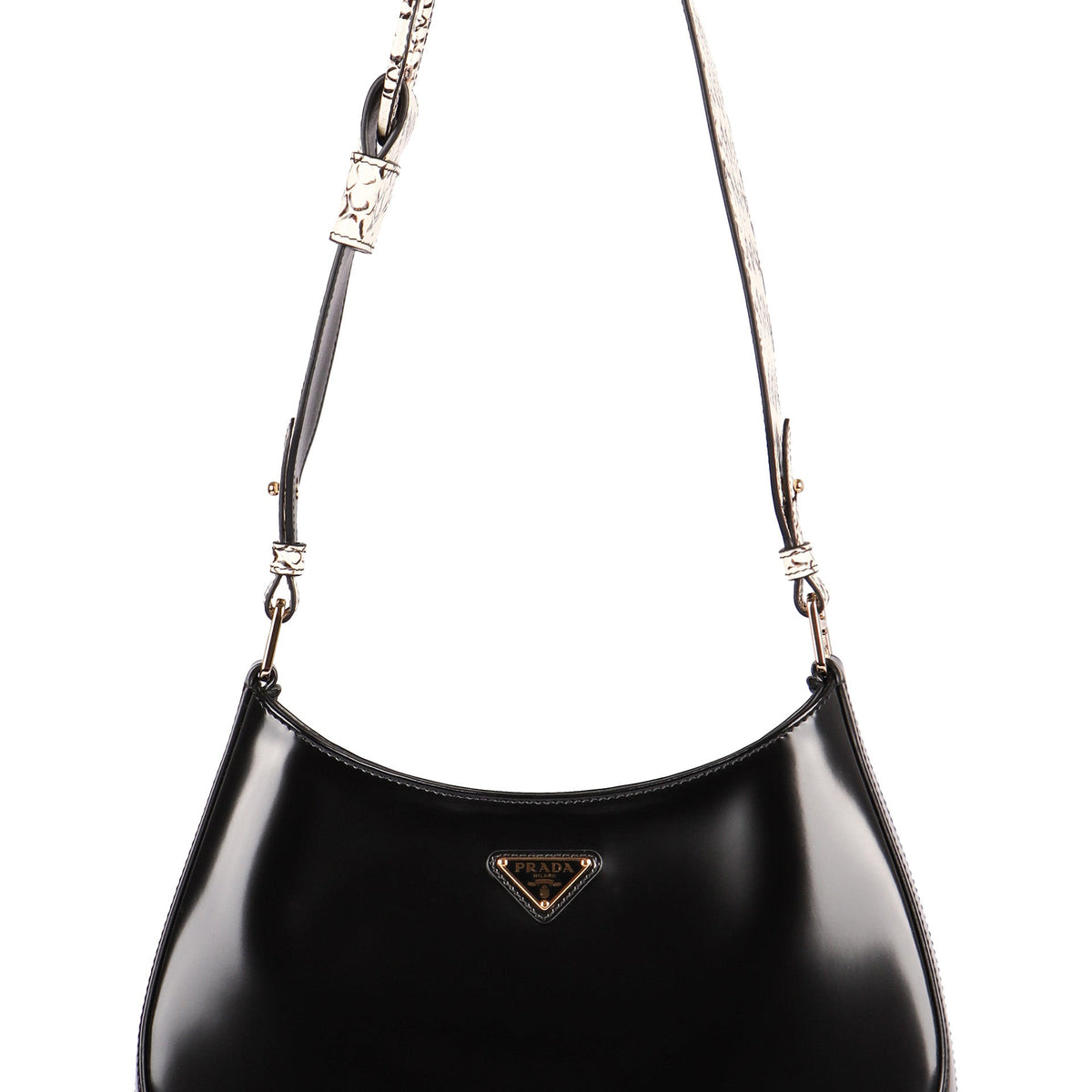 PRADA Mini Leather Cleo Shoulder Handbag