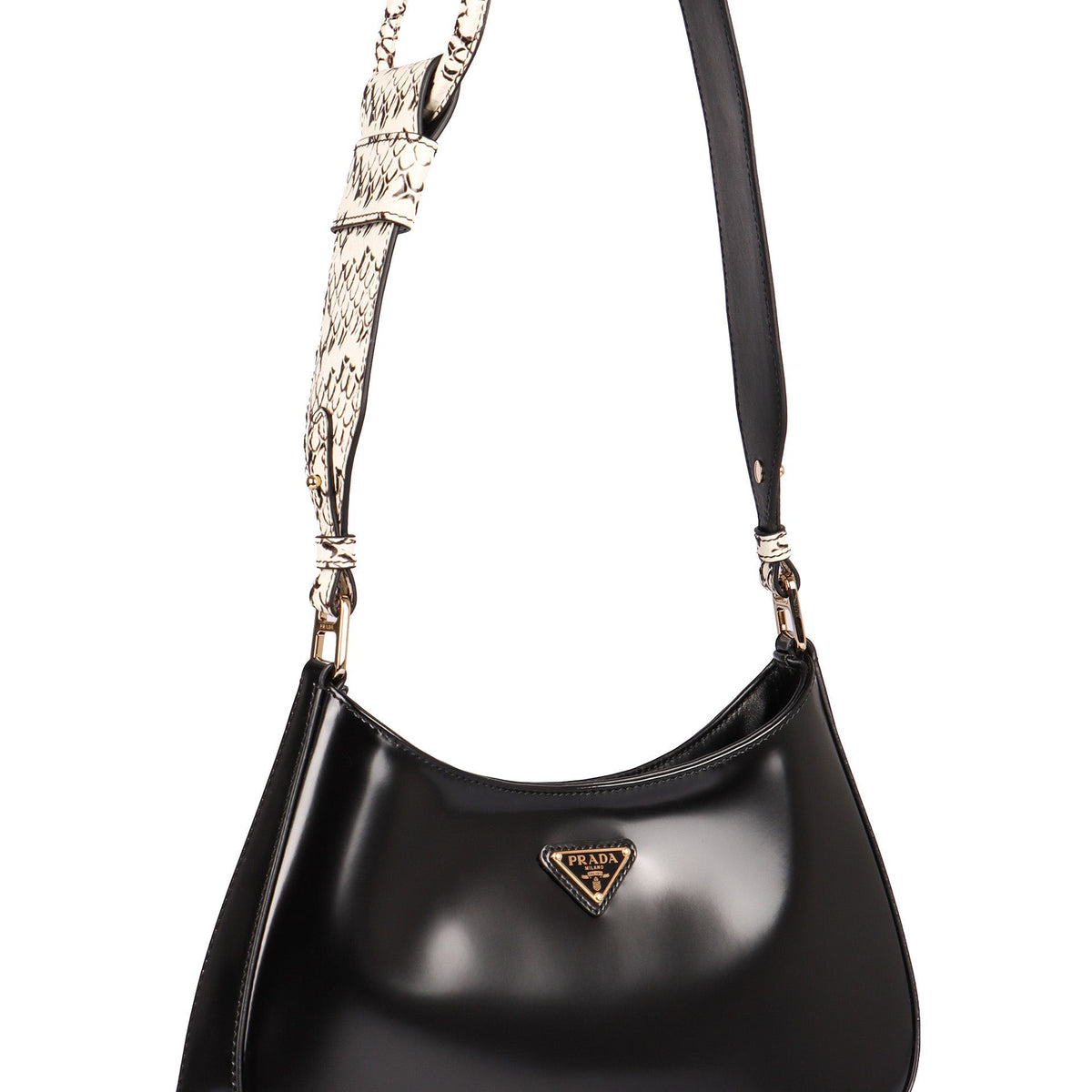 PRADA Mini Leather Cleo Shoulder Handbag