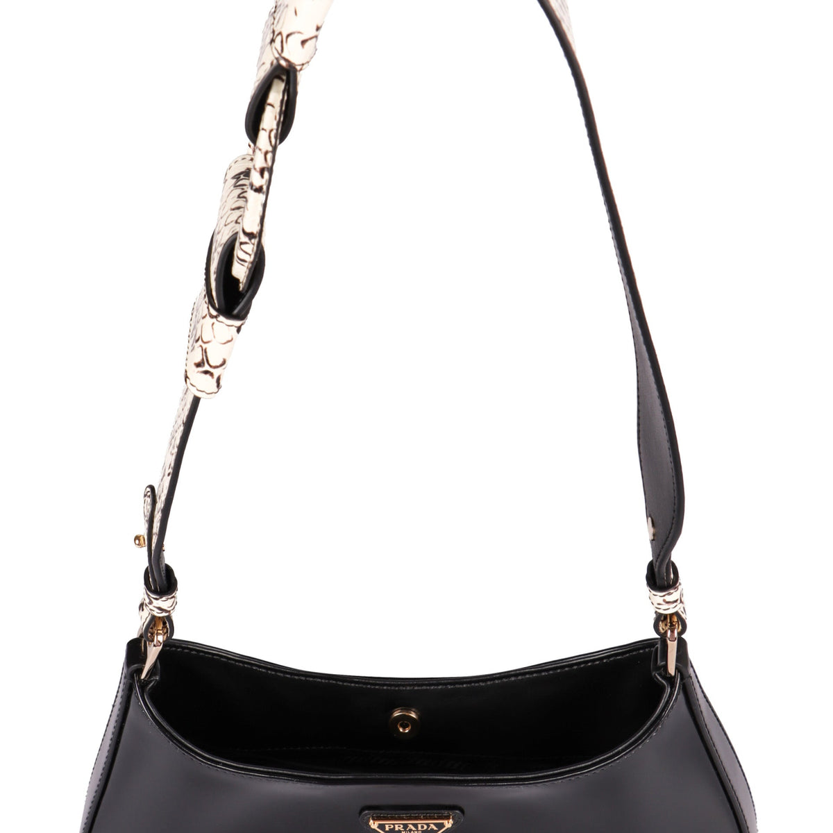 PRADA Mini Leather Cleo Shoulder Handbag