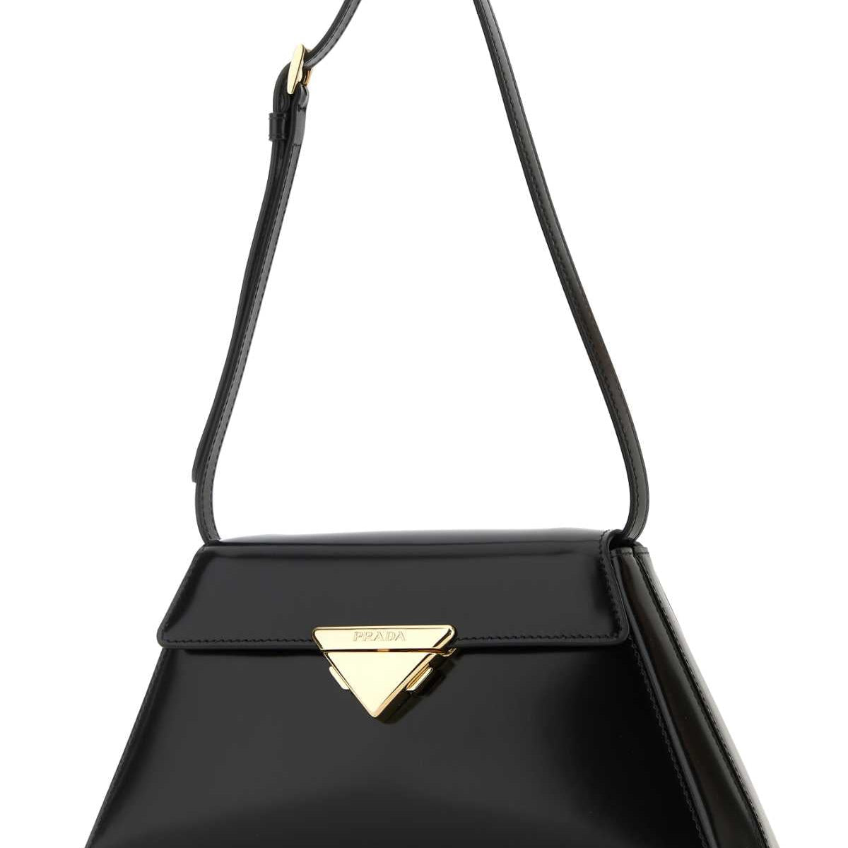 PRADA Elegant Leather Shoulder Handbag