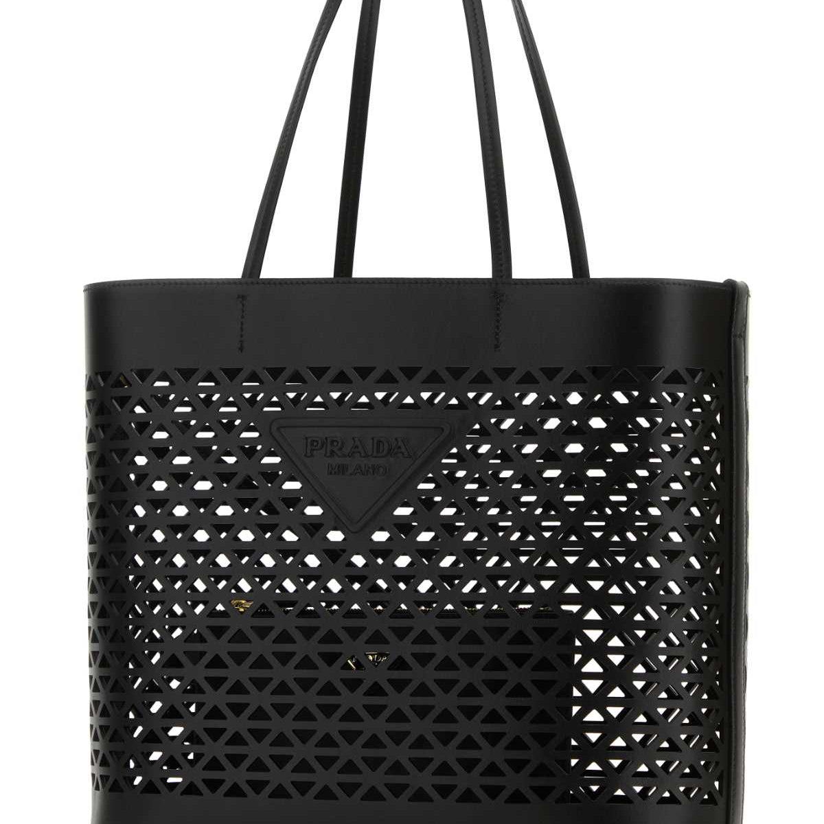 PRADA Leather Shopping Handbag - FW25 Collection