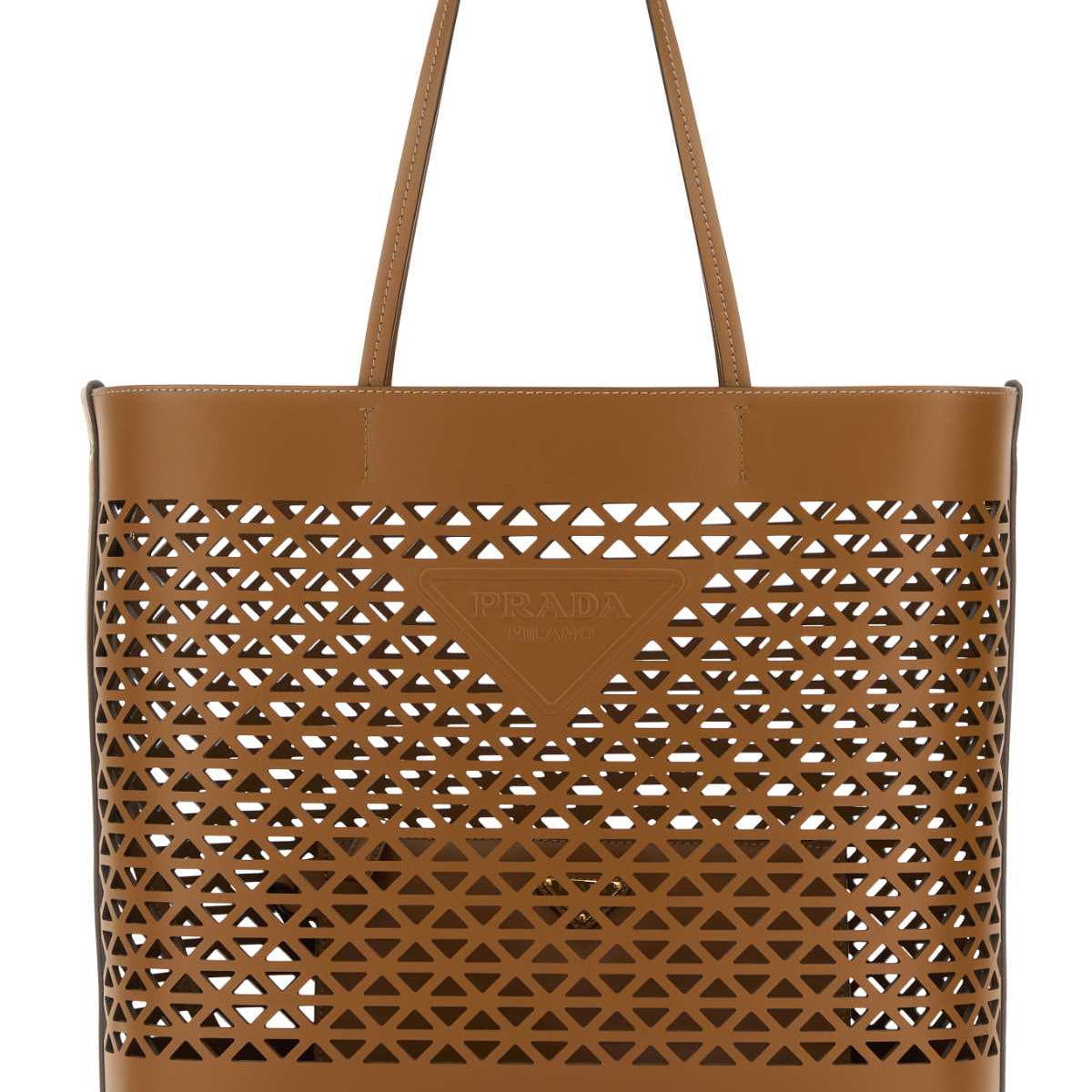 PRADA Leather Shopping Handbag