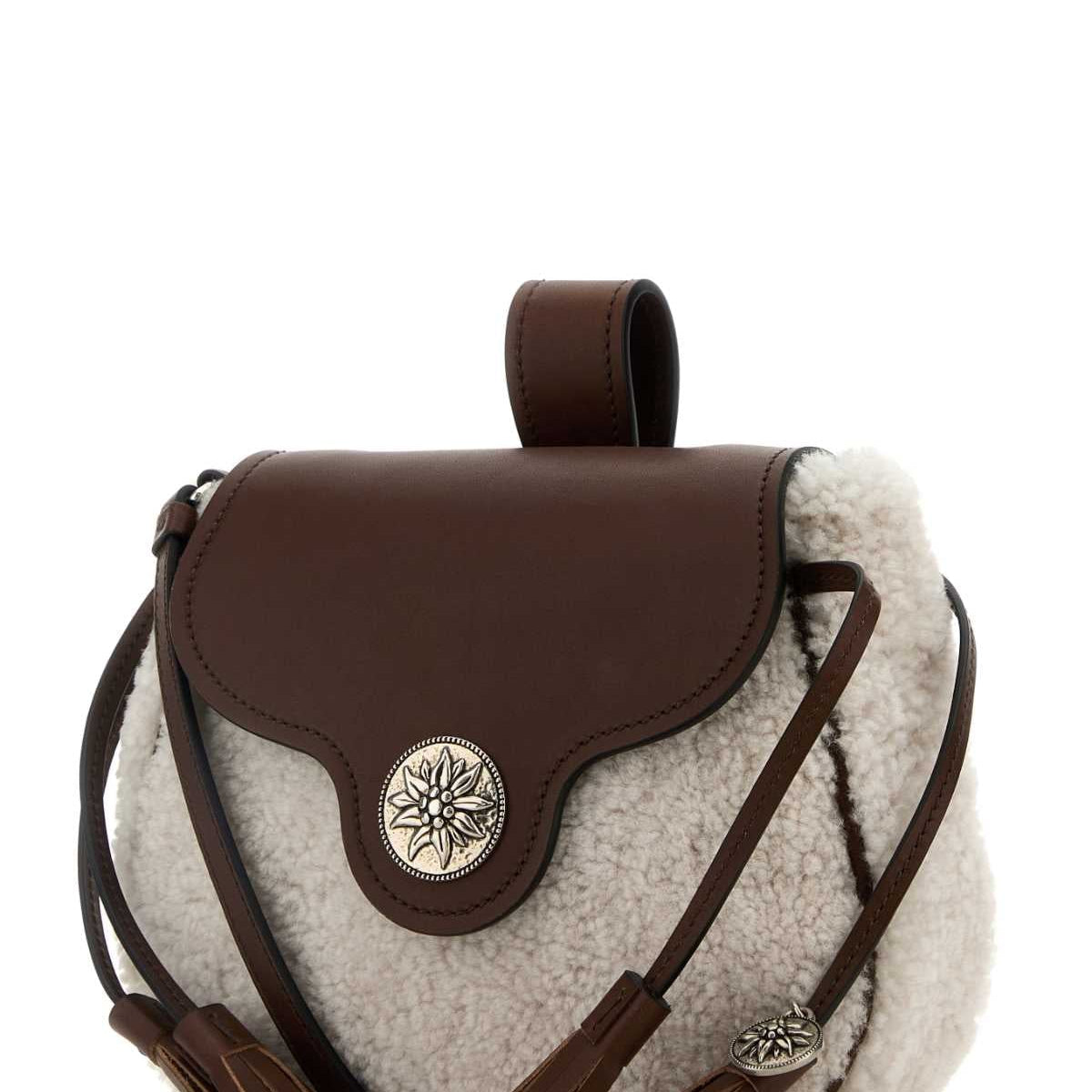 PRADA Mini Shearling Crossbody Handbag