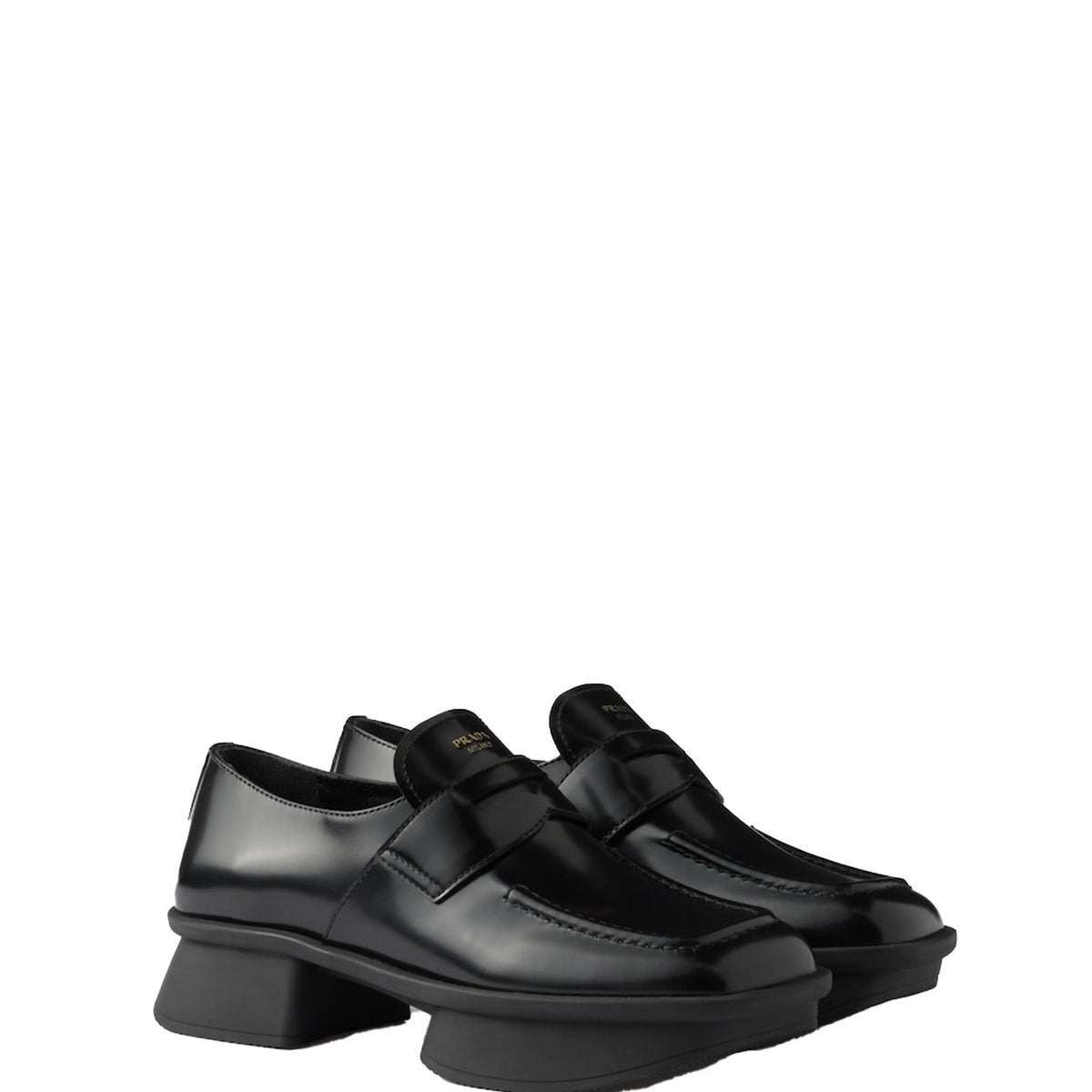 PRADA Brushed Leather Loafers for Women