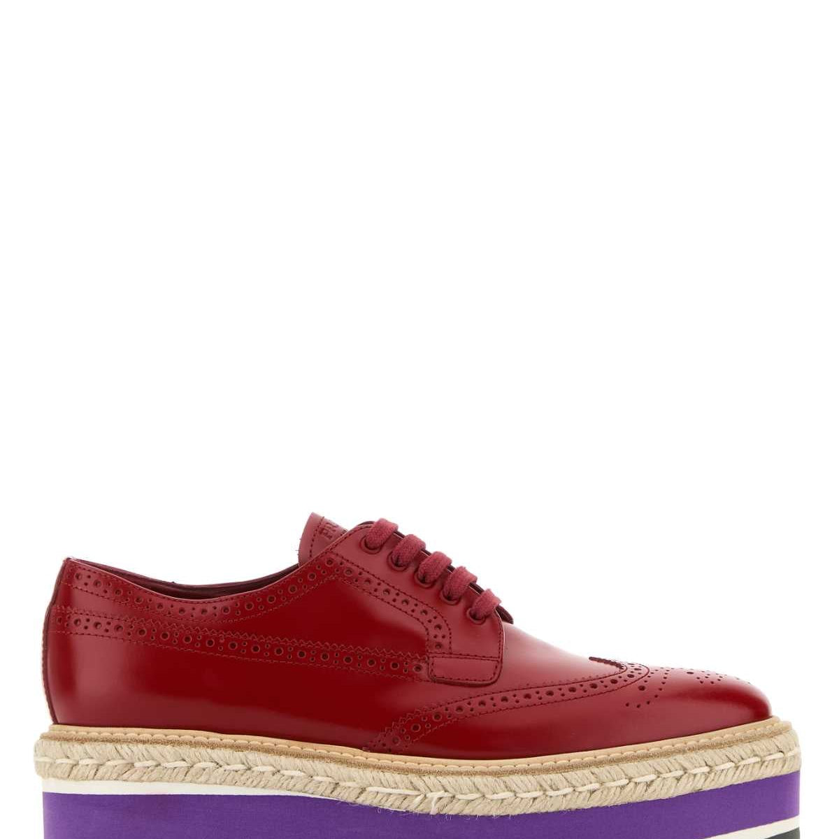 PRADA Lace-Up Leather Sneakers for Women