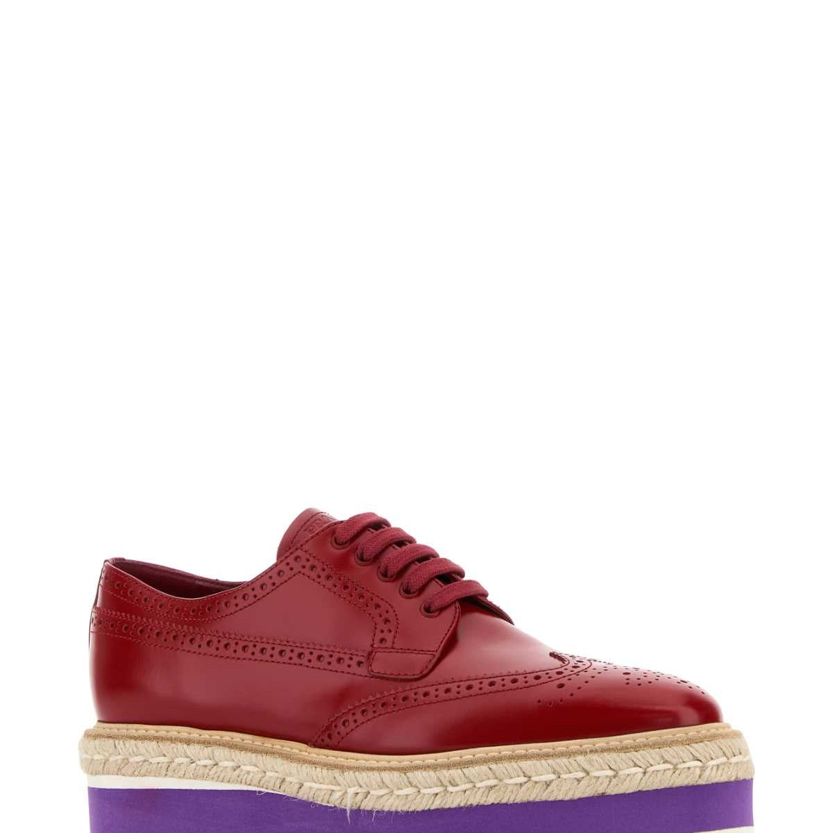 PRADA Lace-Up Leather Sneakers for Women