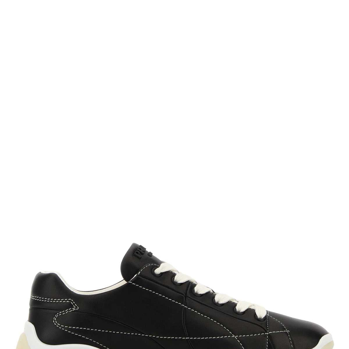 PRADA Leather Lace-Up Sneakers for Women