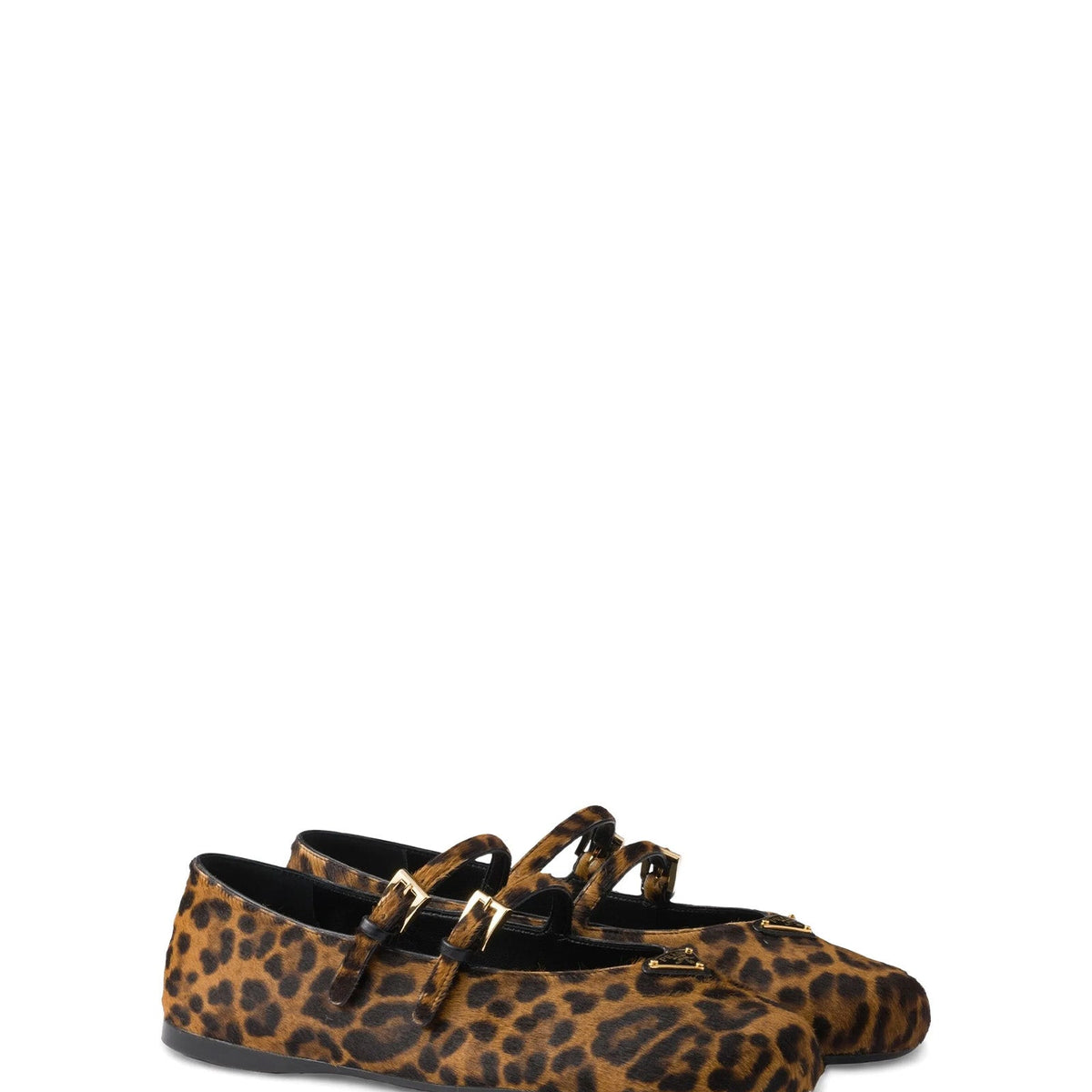 PRADA Printed Leather Ballerinas